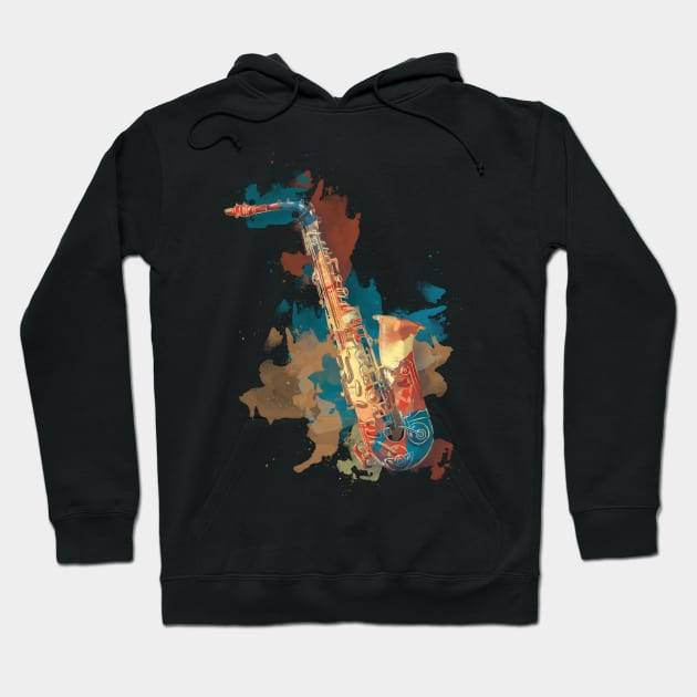 Watercolor Sax Hoodie by String Colour Avenue